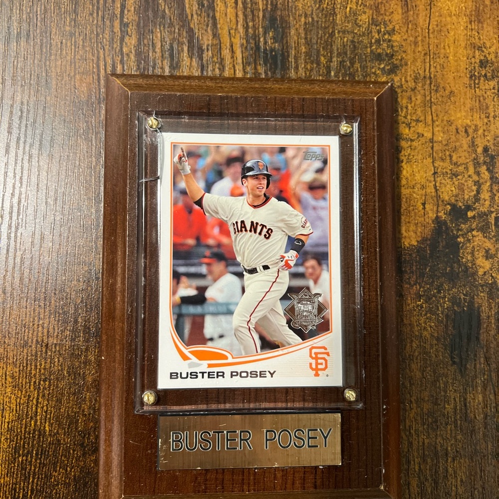 Buster Posey Baseball Card Plaque